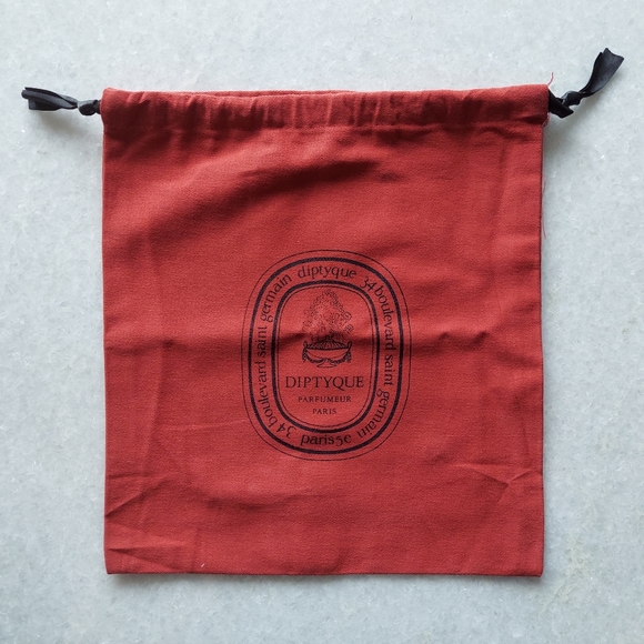 (2 for $30) Diptyque red drawstring pouch new - Picture 2 of 3